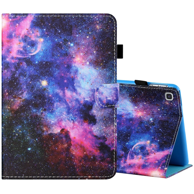 Sewing Thread Horizontal Painted Flat Leather Case with Pen Cover & Anti Skid Strip & Card Slot & Holder & Sleep / Wake-up Function, For Samsung Galaxy Tab S6 Lite SM-P610 / 615, For Amazon Kindle Fire HD8 2020, For Samsung Galaxy Tab A7 2020 T500 / T5...