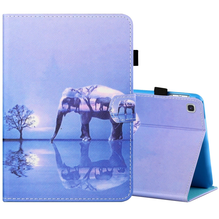 Sewing Thread Horizontal Painted Flat Leather Case with Pen Cover & Anti Skid Strip & Card Slot & Holder & Sleep / Wake-up Function, For Amazon Kindle Fire HD8 2020, For Samsung Galaxy Tab S6 Lite SM-P610 / 615, For Samsung Galaxy Tab A7 2020 T500 / T5...