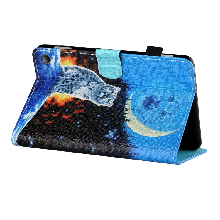Sewing Thread Horizontal Painted Flat Leather Case with Pen Cover & Anti Skid Strip & Card Slot & Holder & Sleep / Wake-up Function, For Amazon Kindle Fire HD8 2020, For Samsung Galaxy Tab S6 Lite SM-P610 / 615, For Samsung Galaxy Tab A7 2020 T500 / T5...