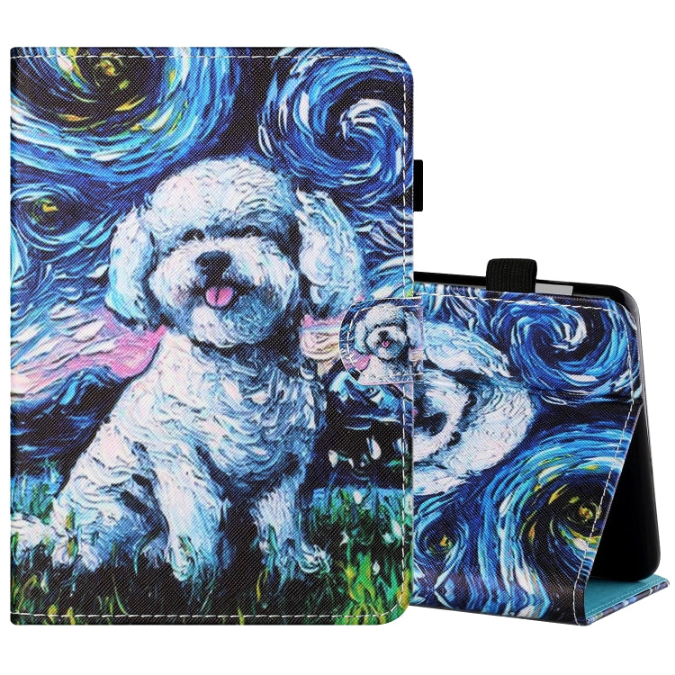 Sewing Thread Horizontal Painted Flat Leather Case with Pen Cover & Anti Skid Strip & Card Slot & Holder & Sleep / Wake-up Function, For Samsung Galaxy Tab S6 Lite SM-P610 / 615, For Amazon Kindle Fire HD8 2020, For Samsung Galaxy Tab A7 2020 T500 / T5...