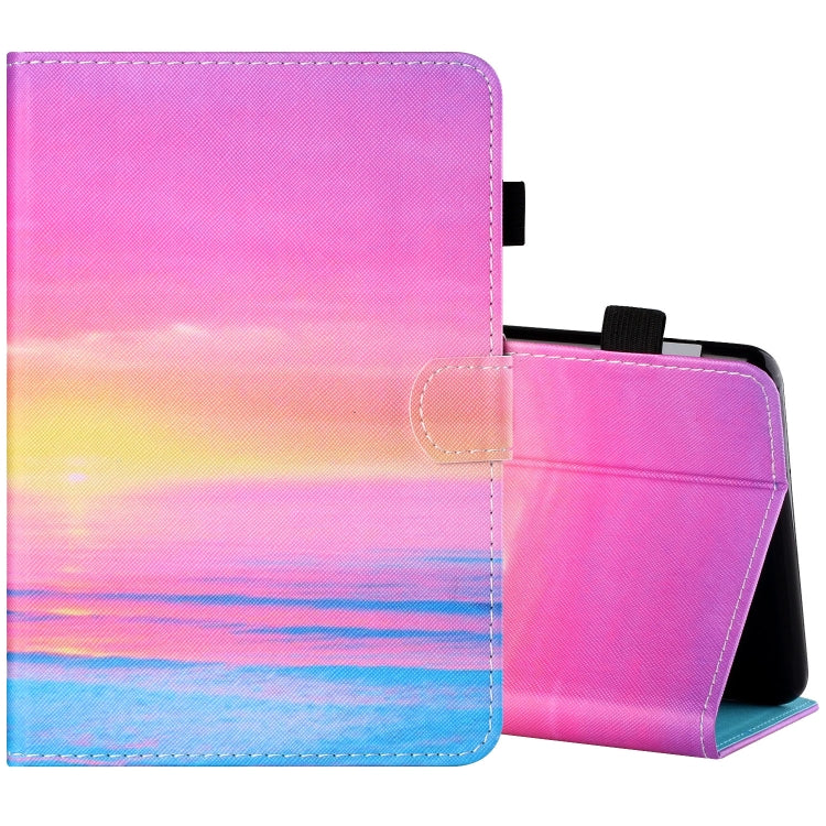 Sewing Thread Horizontal Painted Flat Leather Case with Pen Cover & Anti Skid Strip & Card Slot & Holder & Sleep / Wake-up Function, For Samsung Galaxy Tab S6 Lite SM-P610 / 615, For Amazon Kindle Fire HD8 2020, For Samsung Galaxy Tab A7 2020 T500 / T5...