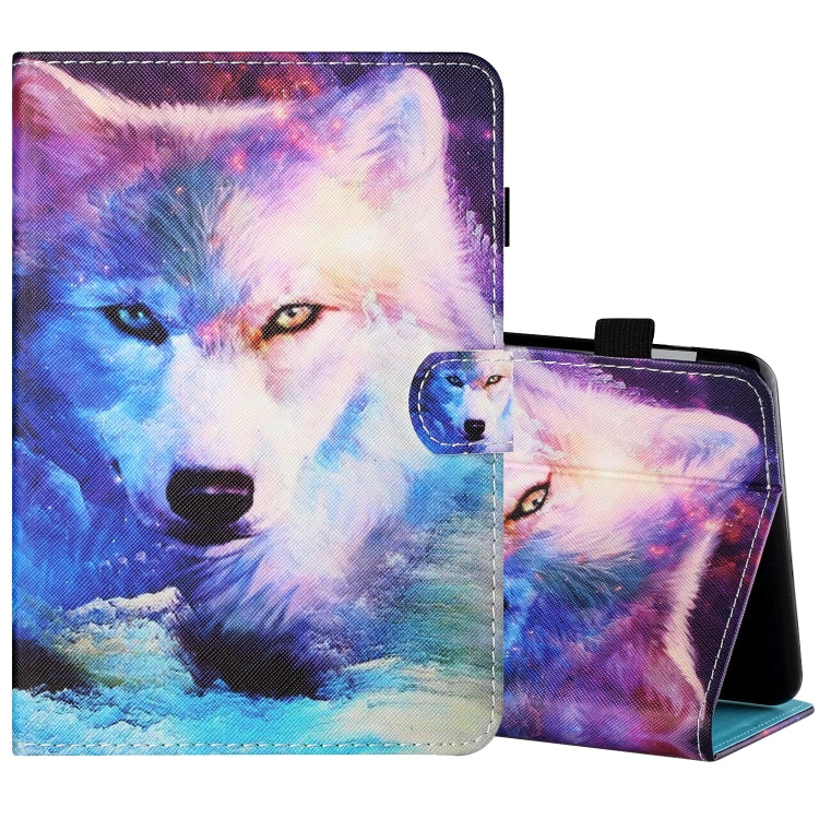 Sewing Thread Horizontal Painted Flat Leather Case with Pen Cover & Anti Skid Strip & Card Slot & Holder & Sleep / Wake-up Function, For Amazon Kindle Fire HD8 2020, For Samsung Galaxy Tab S6 Lite SM-P610 / 615, For Samsung Galaxy Tab A7 2020 T500 / T5...