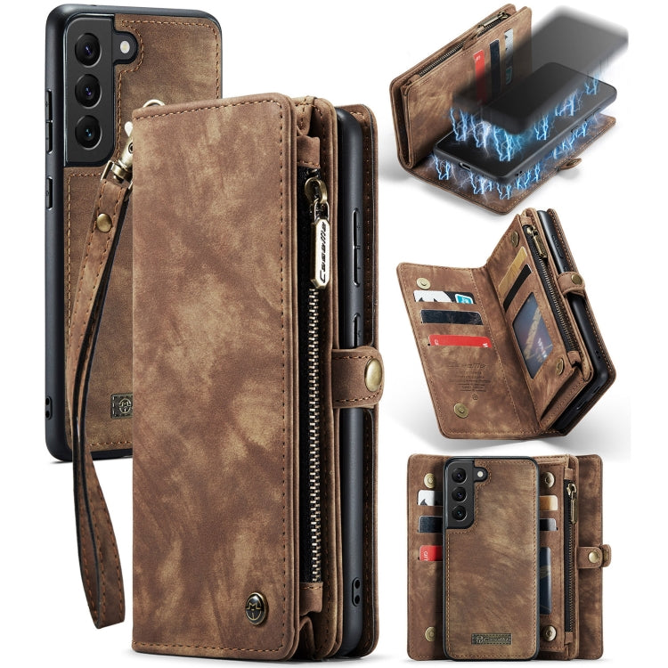 CaseMe Detachable Multifunctional Horizontal Flip Leather Case, with Card Slot & Holder & Zipper Wallet & Photo Frame, For Samsung Galaxy S21+ 5G, For Samsung Galaxy S21 5G, For Samsung Galaxy S21 Ultra 5G