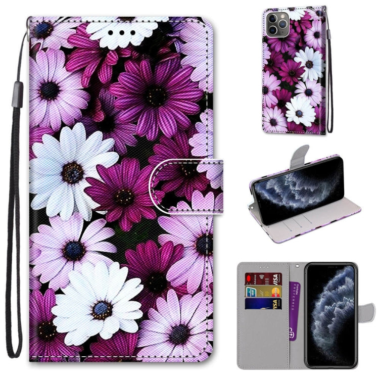 Coloured Drawing Cross Texture Horizontal Flip PU Leather Case with Holder & Card Slots & Wallet & Lanyard, For iPhone 11, For iPhone 11 Pro