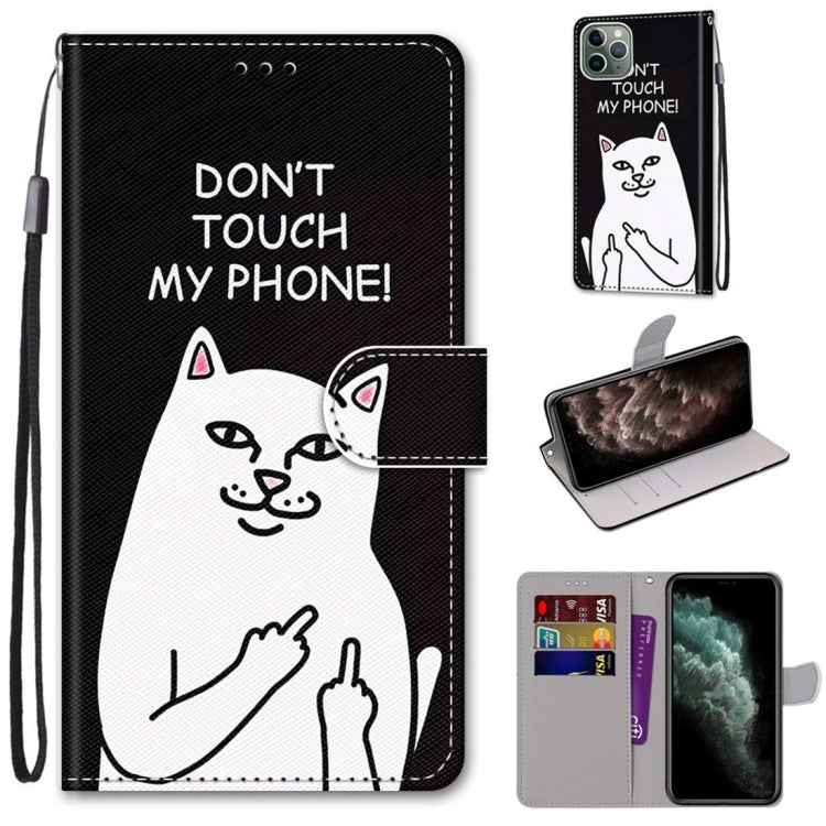 Coloured Drawing Cross Texture Horizontal Flip PU Leather Case with Holder & Card Slots & Wallet & Lanyard, For iPhone 11 Pro Max, For iPhone 12 mini