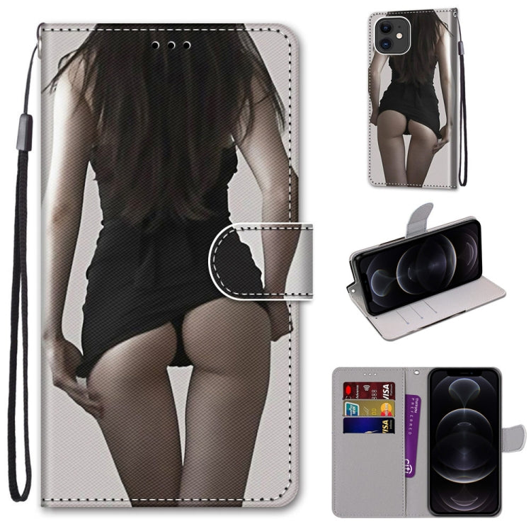 Coloured Drawing Cross Texture Horizontal Flip PU Leather Case with Holder & Card Slots & Wallet & Lanyard, For iPhone 12 / 12 Pro, For iPhone 12 Pro Max