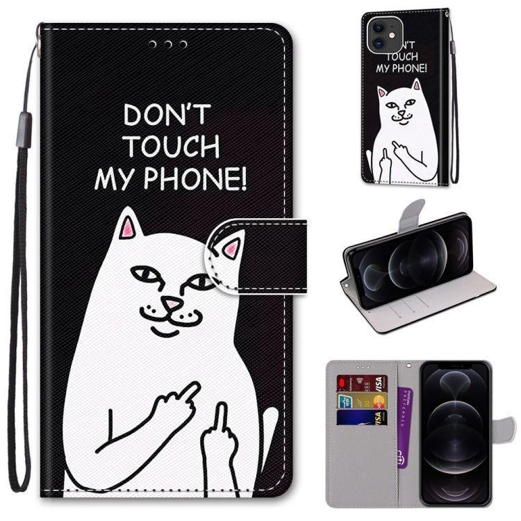 Coloured Drawing Cross Texture Horizontal Flip PU Leather Case with Holder & Card Slots & Wallet & Lanyard, For iPhone 12 / 12 Pro, For iPhone 12 Pro Max