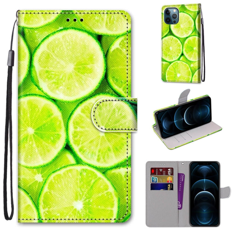 Coloured Drawing Cross Texture Horizontal Flip PU Leather Case with Holder & Card Slots & Wallet & Lanyard, For iPhone 12 / 12 Pro, For iPhone 12 Pro Max