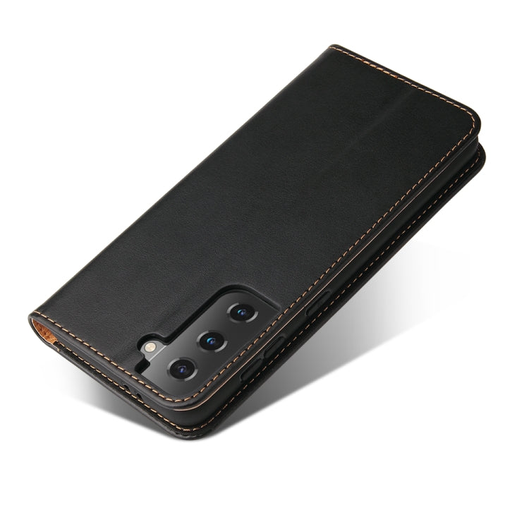 Fierre Shann PU Genuine Leather Texture Horizontal Flip Leather Case with Holder & Card Slots & Wallet, For Samsung Galaxy S21+ 5G, For Samsung Galaxy S21 Ultra 5G, For Samsung Galaxy S21 5G