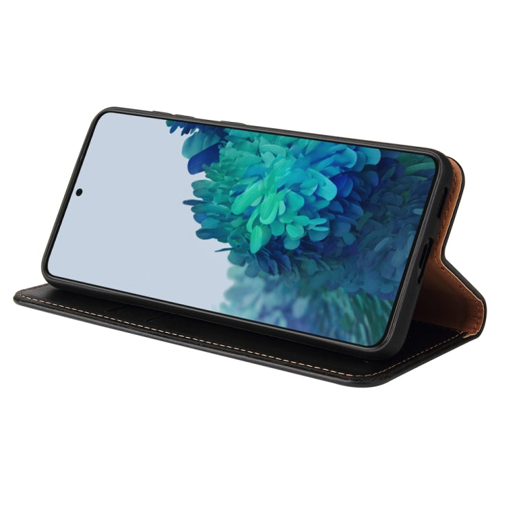 Fierre Shann PU Genuine Leather Texture Horizontal Flip Leather Case with Holder & Card Slots & Wallet, For Samsung Galaxy S21+ 5G, For Samsung Galaxy S21 Ultra 5G, For Samsung Galaxy S21 5G