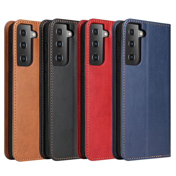 Fierre Shann PU Genuine Leather Texture Horizontal Flip Leather Case with Holder & Card Slots & Wallet, For Samsung Galaxy S21+ 5G, For Samsung Galaxy S21 Ultra 5G, For Samsung Galaxy S21 5G