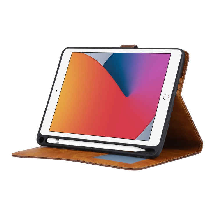 Calf Texture Double Fold Clasp Horizontal Flip Leather Case with Photo Frame & Holder & Card Slots & Wallet, For iPad 10.2, For iPad Pro 10.5, For iPad 9.7 (2018/2017) / Air 2, For iPad mini 5 / mini 4 / mini 3, For iPad Pro 11 inch (2020)             ...