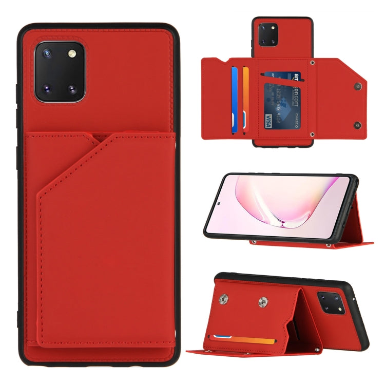 Skin Feel PU + TPU + PC Back Cover Shockproof Case with Card Slots & Holder & Photo Frame, For OPPO Realme 7, For Samsung Galaxy A50 & A30s & A50s, For OPPO Realme C11, For Samsung Galaxy A70 & A70s, For OPPO Realme C15, For Samsung Galaxy M60s & A81  ...
