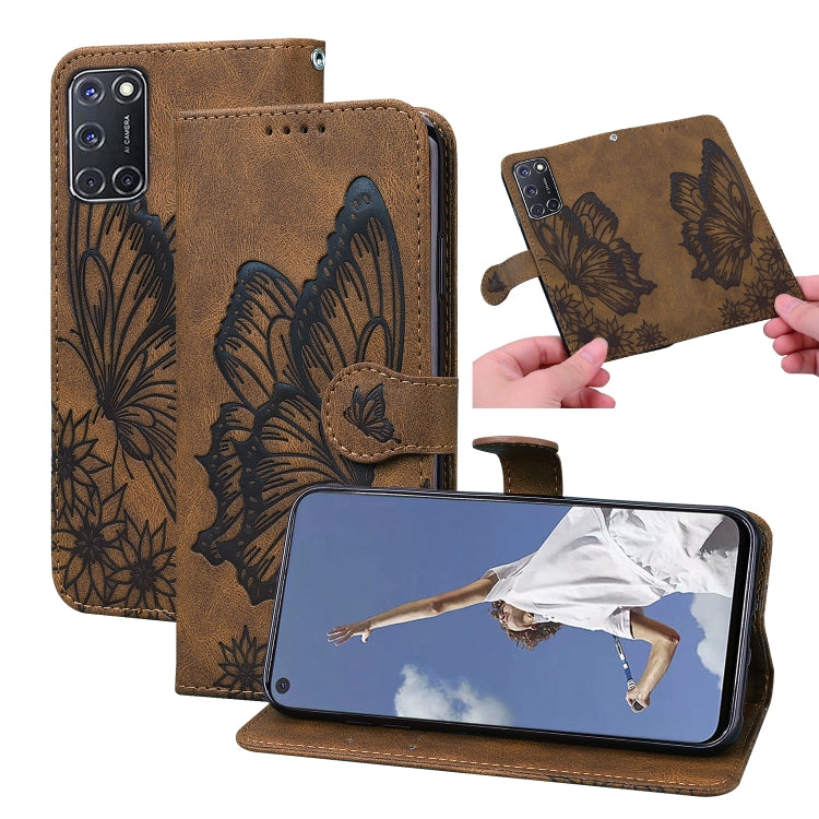 Retro Skin Feel Butterflies Embossing Horizontal Flip Leather Case with Holder & Card Slots & Wallet, For OPPO A52 / A72 / A92, For OPPO A9 (2020), For Huawei P Smart 2021, For Huawei Honor 10X Lite, For Nokia 2.4, For Nokia 3.4
