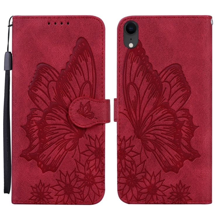Retro Skin Feel Butterflies Embossing Horizontal Flip Leather Case with Holder & Card Slots & Wallet, For iPhone 12 Pro Max, For iPhone XR, For iPhone X / XS, For iPhone XS Max