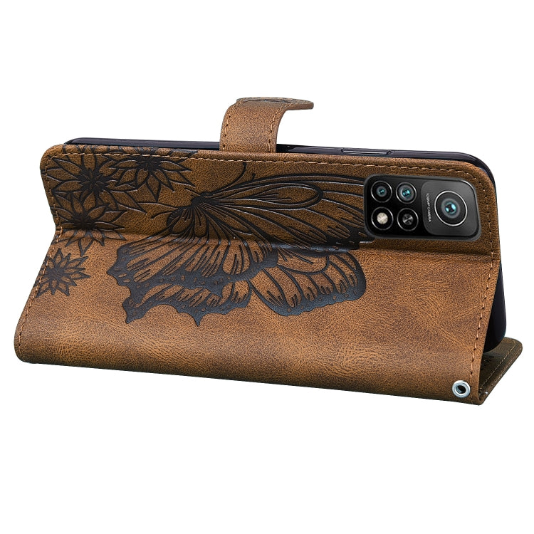 Retro Skin Feel Butterflies Embossing Horizontal Flip Leather Case with Holder & Card Slots & Wallet, For Xiaomi Mi 10T Pro 5G, For Xiaomi Mi 10T Lite 5G