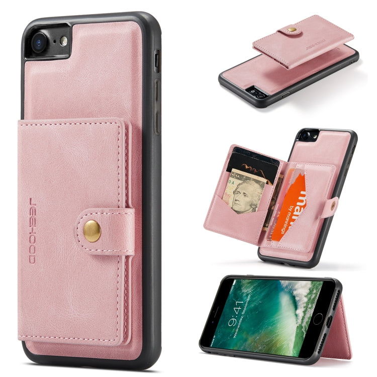 JEEHOOD Retro Magnetic Detachable Protective Case with Wallet & Card Slot & Holder, For iPhone 8 Plus & 7 Plus, For iPhone SE 2022 / SE 2020 & 8 & 7, For iPhone X / XS, For iPhone XR, For iPhone XS Max, For iPhone 11 Pro, For iPhone 11                 ...