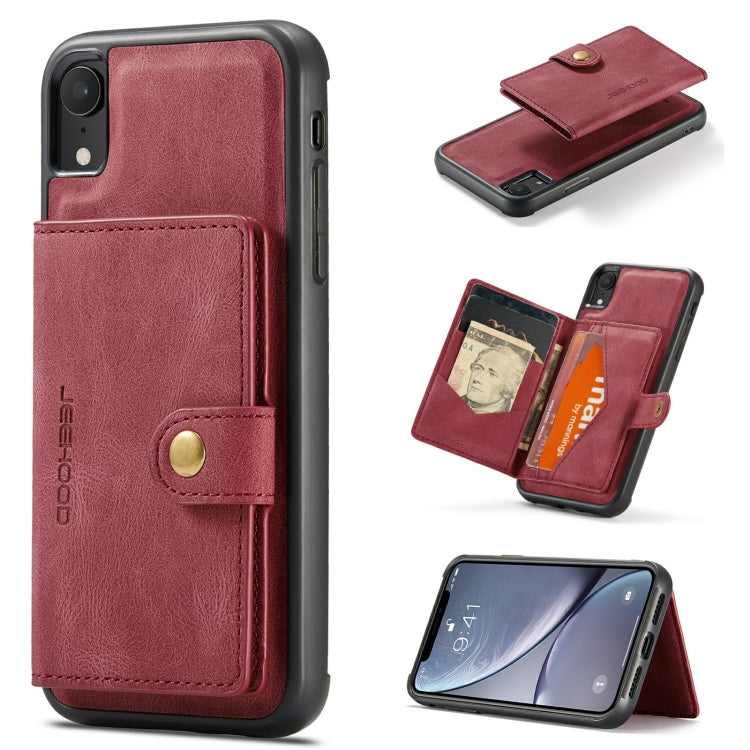 JEEHOOD Retro Magnetic Detachable Protective Case with Wallet & Card Slot & Holder, For iPhone 8 Plus & 7 Plus, For iPhone SE 2022 / SE 2020 & 8 & 7, For iPhone X / XS, For iPhone XR, For iPhone XS Max, For iPhone 11 Pro, For iPhone 11                 ...