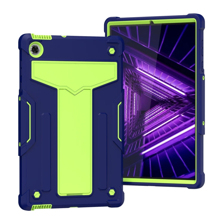 T-shaped Bracket Contrast Color Shockproof PC + Silicone Protective Case, For Lenovo M10 Plus TB-X606F, For Lenovo M10 FHD REL TB-X605F