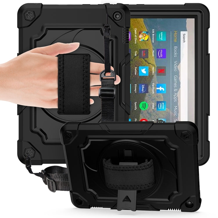 360 Degree Rotation Turntable Contrast Color Robot Shockproof Silicone + PC Protective Case with Holder, For Amazon Kindle Fire HD 8 2020, For Samsung Tab A 8.0 (2019)/T290, For Samsung Galaxy Tab A7 10.4 (2020)/T500                                    ...