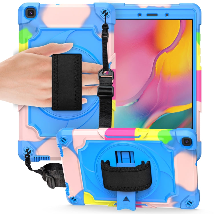 360 Degree Rotation Turntable Contrast Color Robot Shockproof Silicone + PC Protective Case with Holder, For Amazon Kindle Fire HD 8 2020, For Samsung Tab A 8.0 (2019)/T290, For Samsung Galaxy Tab A7 10.4 (2020)/T500                                    ...