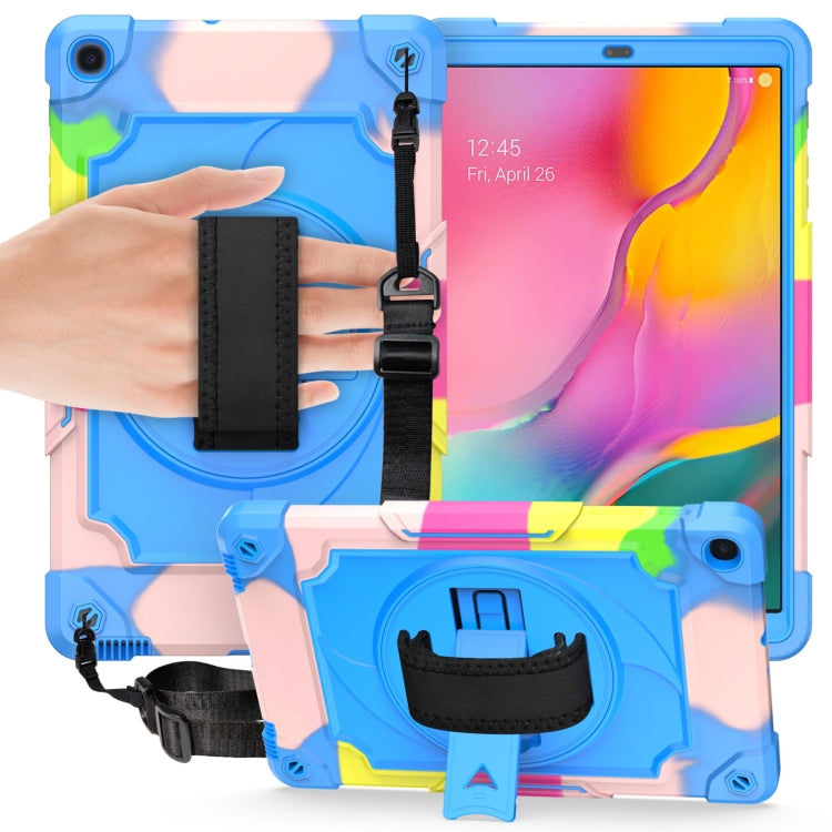 360 Degree Rotation Turntable Contrast Color Robot Shockproof Silicone + PC Protective Case with Holder, For Amazon Kindle Fire HD 8 2020, For Samsung Tab A 8.0 (2019)/T290, For Samsung Galaxy Tab A7 10.4 (2020)/T500                                    ...