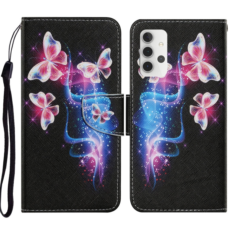 Coloured Drawing Pattern Horizontal Flip PU Leather Case with Holder & Card Slots & Wallet & Lanyard, For Samsung Galaxy A02s, For Samsung Galaxy A12, For Samsung Galaxy A32 5G