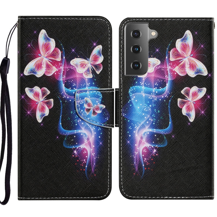 Coloured Drawing Pattern Horizontal Flip PU Leather Case with Holder & Card Slots & Wallet & Lanyard, For Samsung Galaxy A52 5G / 4G, For Samsung Galaxy A72 5G, For Samsung Galaxy A72 5G / 4G, For Samsung Galaxy S21 5G