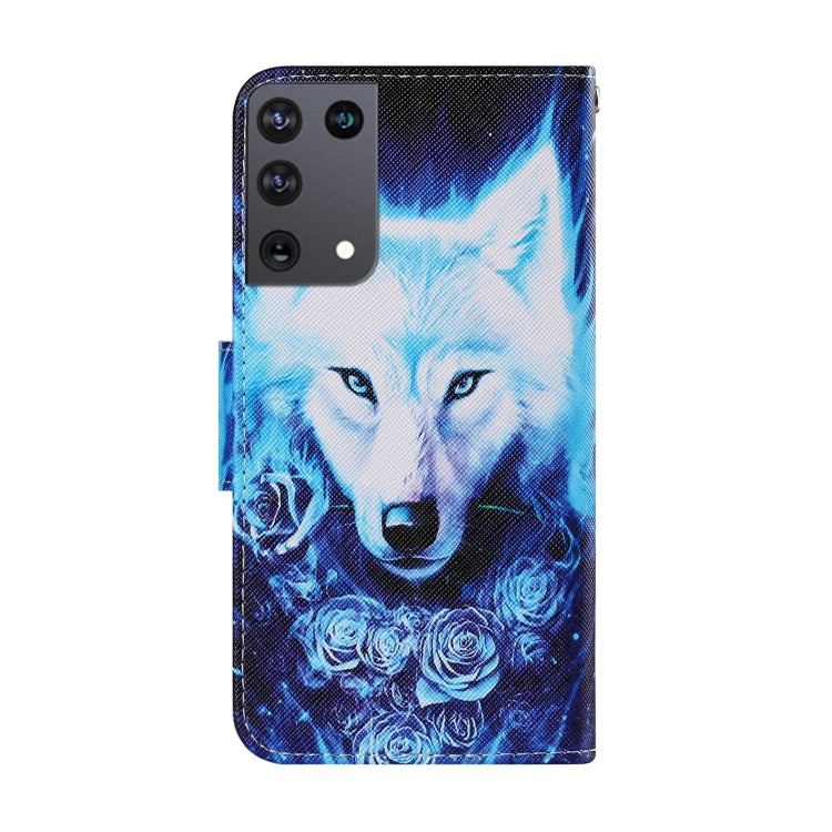 Coloured Drawing Pattern Horizontal Flip PU Leather Case with Holder & Card Slots & Wallet & Lanyard, For Samsung Galaxy S21 Ultra 5G, For Samsung Galaxy S21+ 5G