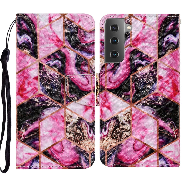 Coloured Drawing Pattern Horizontal Flip PU Leather Case with Holder & Card Slots & Wallet & Lanyard, For Samsung Galaxy S21 Ultra 5G, For Samsung Galaxy S21+ 5G