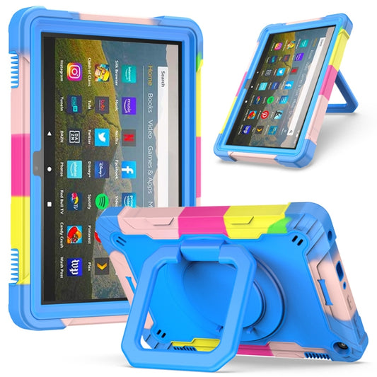 Contrast Color Shockproof Robot Silicone + PC Case with Wristband Holder, For Amazon Kindle Fire HD 8 (2020), For Samsung Galaxy Tab A7 10.4 (2020) T500 / T505, For Samsung Galaxy Tab A10.1 (2019) T510, For Samsung Galaxy Tab A 8.0 (2019) T290