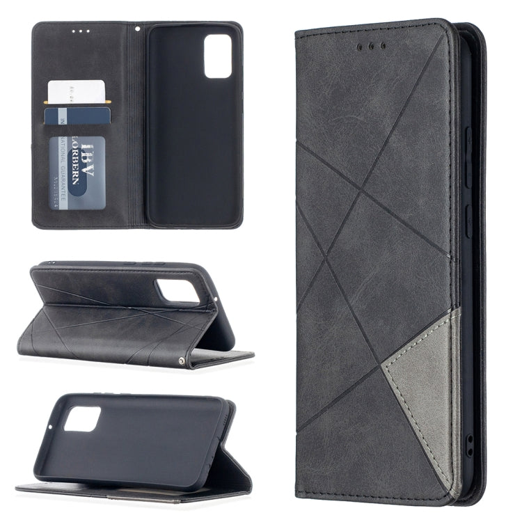 Rhombus Texture Horizontal Flip Magnetic Leather Case with Holder & Card Slots & Wallet, For Samsung Galaxy A02s (EU Version), For Nokia 5.4