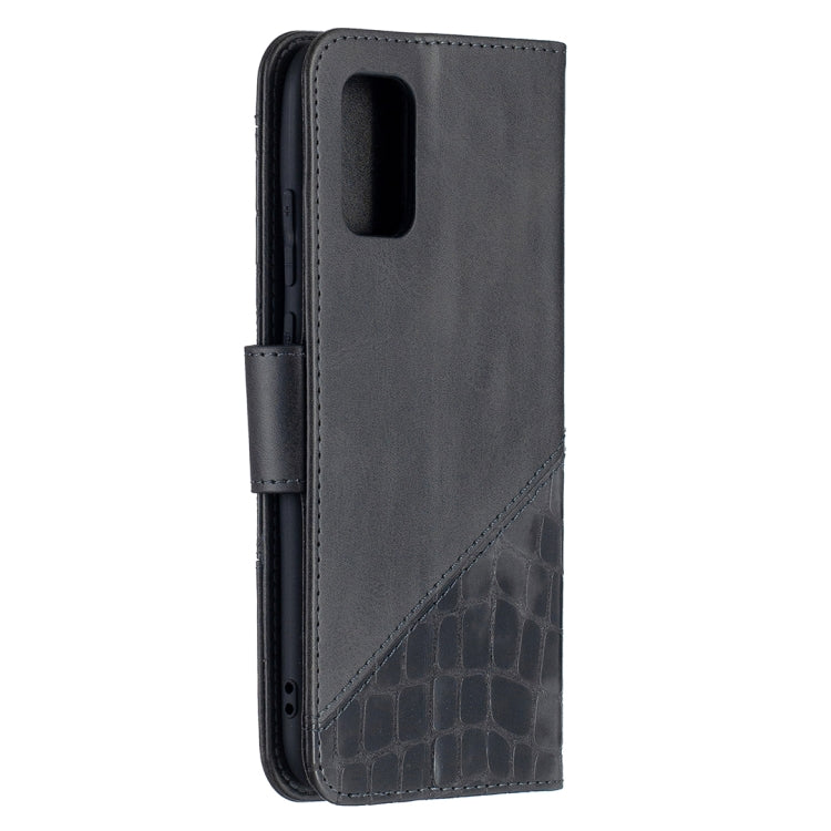 Matching Color Crocodile Texture Horizontal Flip PU Leather Case with Wallet & Holder & Card Slots, For Samsung Galaxy A02s (EU Version)