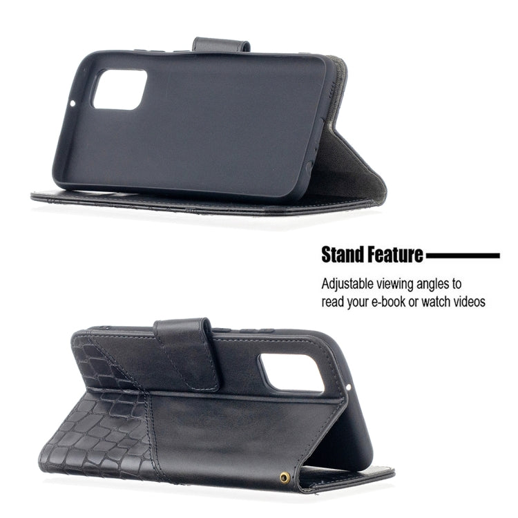 Matching Color Crocodile Texture Horizontal Flip PU Leather Case with Wallet & Holder & Card Slots, For Samsung Galaxy A02s (EU Version)