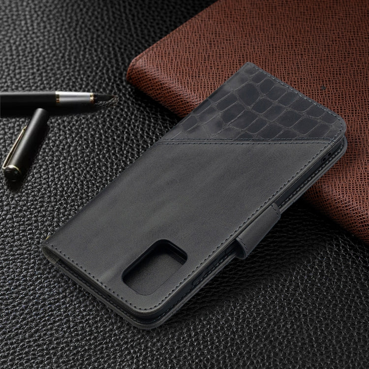 Matching Color Crocodile Texture Horizontal Flip PU Leather Case with Wallet & Holder & Card Slots, For Samsung Galaxy A02s (EU Version)