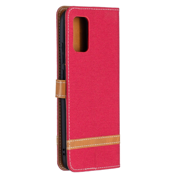 Color Matching Denim Texture Horizontal Flip Leather Case with Holder & Card Slots & Wallet & Lanyard, For Samsung Galaxy A02s (EU Version)