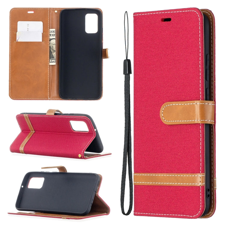 Color Matching Denim Texture Horizontal Flip Leather Case with Holder & Card Slots & Wallet & Lanyard, For Samsung Galaxy A02s (EU Version)
