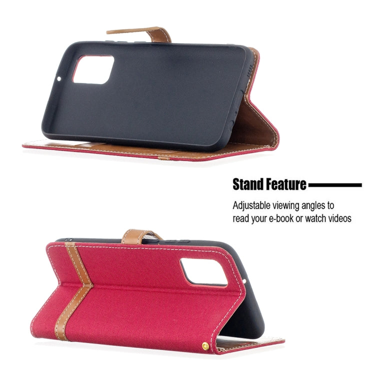 Color Matching Denim Texture Horizontal Flip Leather Case with Holder & Card Slots & Wallet & Lanyard, For Samsung Galaxy A02s (EU Version)