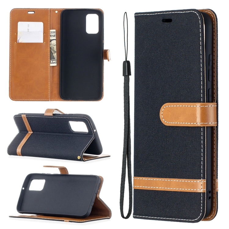 Color Matching Denim Texture Horizontal Flip Leather Case with Holder & Card Slots & Wallet & Lanyard, For Samsung Galaxy A02s (EU Version)