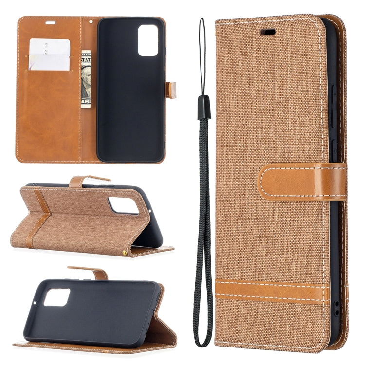 Color Matching Denim Texture Horizontal Flip Leather Case with Holder & Card Slots & Wallet & Lanyard, For Samsung Galaxy A02s (EU Version)