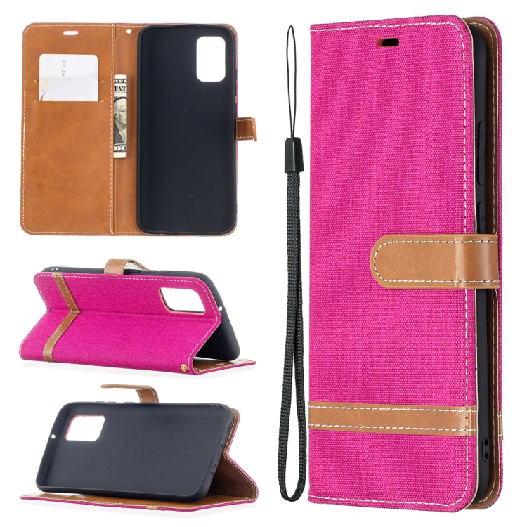Color Matching Denim Texture Horizontal Flip Leather Case with Holder & Card Slots & Wallet & Lanyard, For Samsung Galaxy A02s (EU Version)