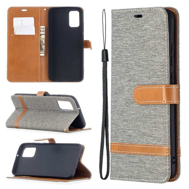 Color Matching Denim Texture Horizontal Flip Leather Case with Holder & Card Slots & Wallet & Lanyard, For Samsung Galaxy A02s (EU Version)