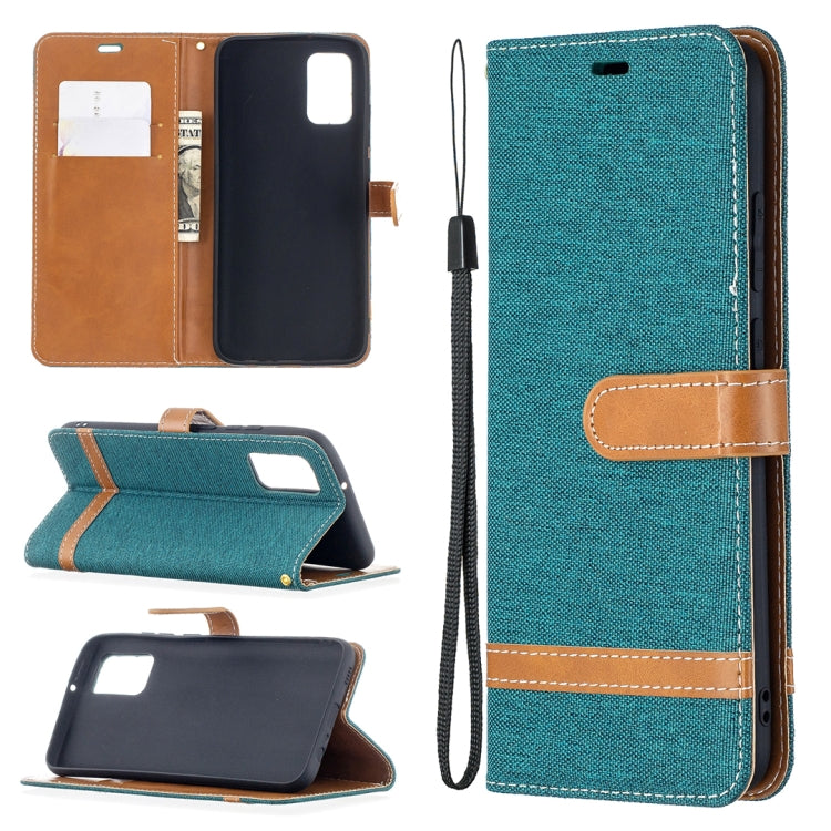 Color Matching Denim Texture Horizontal Flip Leather Case with Holder & Card Slots & Wallet & Lanyard, For Samsung Galaxy A02s (EU Version)