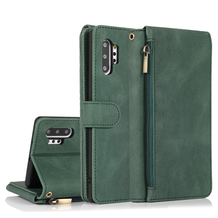 Skin-feel Crazy Horse Texture Zipper Wallet Bag Horizontal Flip Leather Case with Holder & Card Slots & Wallet & Lanyard, For Samsung Galaxy Note9, For Samsung Galaxy Note10, For Samsung Galaxy Note10+, For Samsung Galaxy Note20                        ...