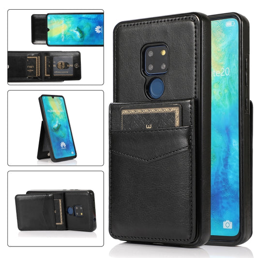 Solid Color PC + TPU Protective Case with Holder & Card Slots, For Huawei Mate 20, For Huawei Mate 20 Lite, For Huawei Mate 30, For Huawei Mate 30 Pro, For Huawei P30, For Huawei P30 Pro, For Huawei P40