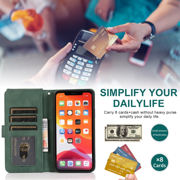 Skin-feel Crazy Horse Texture Zipper Wallet Bag Horizontal Flip Leather Case with Holder & Card Slots & Wallet & Lanyard, For iPhone 11 Pro Max, For iPhone 12 mini, For iPhone 12 / 12 Pro, For iPhone 12 Pro Max