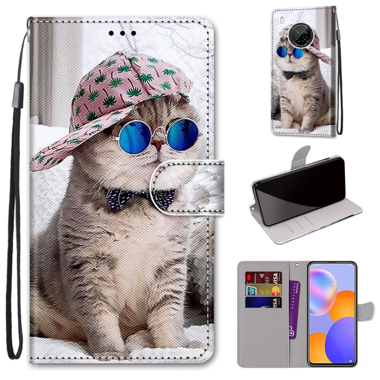 Coloured Drawing Cross Texture Horizontal Flip PU Leather Case with Holder & Card Slots & Wallet & Lanyard, For LG Stylo 7 5G, For Huawei Y9a, For Honor 10X Lite