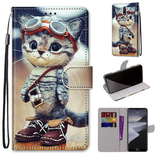 Coloured Drawing Cross Texture Horizontal Flip PU Leather Case with Holder & Card Slots & Wallet & Lanyard, For Nokia 2.4, For Nokia 3.4
