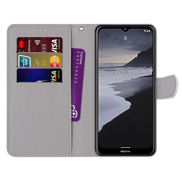 Coloured Drawing Cross Texture Horizontal Flip PU Leather Case with Holder & Card Slots & Wallet & Lanyard, For Nokia 2.4, For Nokia 3.4