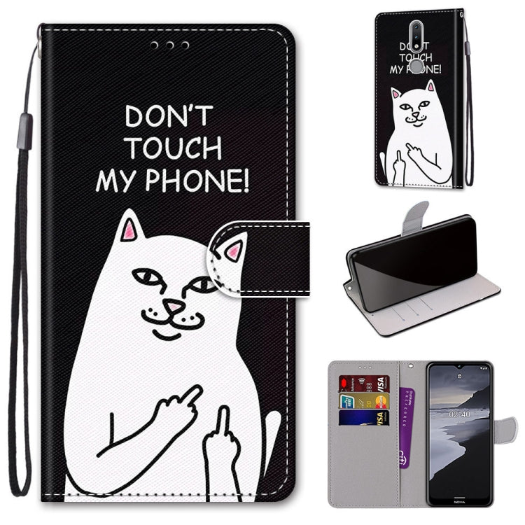 Coloured Drawing Cross Texture Horizontal Flip PU Leather Case with Holder & Card Slots & Wallet & Lanyard, For Nokia 2.4, For Nokia 3.4